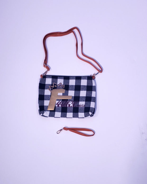 QUEENS ONLY PLAID PURSE