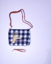 QUEENS ONLY PLAID PURSE